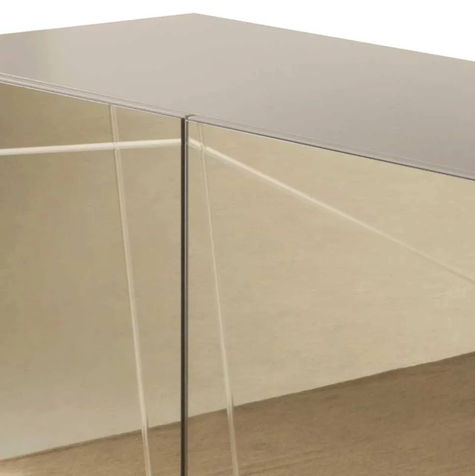 Sideboard in Taupe und Bronze Spiegelglas - Lotivera