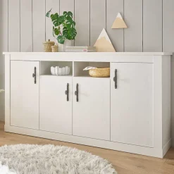 Sideboard in weißer Holzoptik Pinie - Liancos