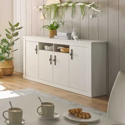 Sideboard in weißer Holzoptik Pinie - Liancos