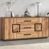 Sideboard in Wildeiche mit Schwarz - Shipper