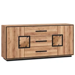 Sideboard in Wildeiche mit Schwarz - Shipper