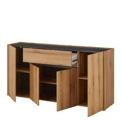 Sideboard in Wildeiche Optik und Anthrazit - Colomania