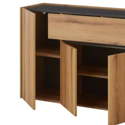Sideboard in Wildeiche Optik und Anthrazit - Colomania