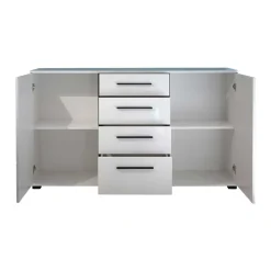Sideboard Jetongos in Weiß Hochglanz