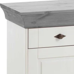 Sideboard Mirandesca in Weiß Grau