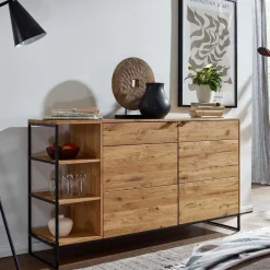 Sideboard mit 2 Türen & Regal 150x85x40 cm - Varzado