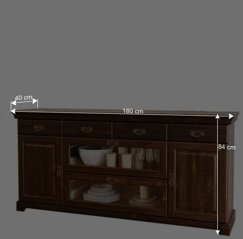 Sideboard mit Glas im Kolonialstil - Jurcavs
