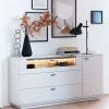 Sideboard mit Glas Klappe & Tür - Apulco