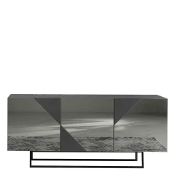 Sideboard mit rauchgrauem Spiegelglas - Razepta