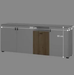 Sideboard mit vier Türen und Fach - Nenaloro