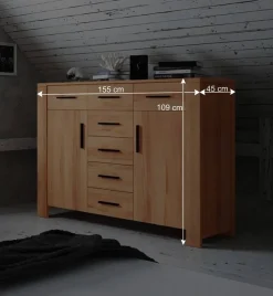 Sideboard Mosniak aus Kernbuche Massivholz