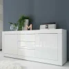 Sideboard Sogno in Hochglanz Weiß
