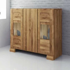 Sideboard Vaskov aus Wildeiche massiv geölt