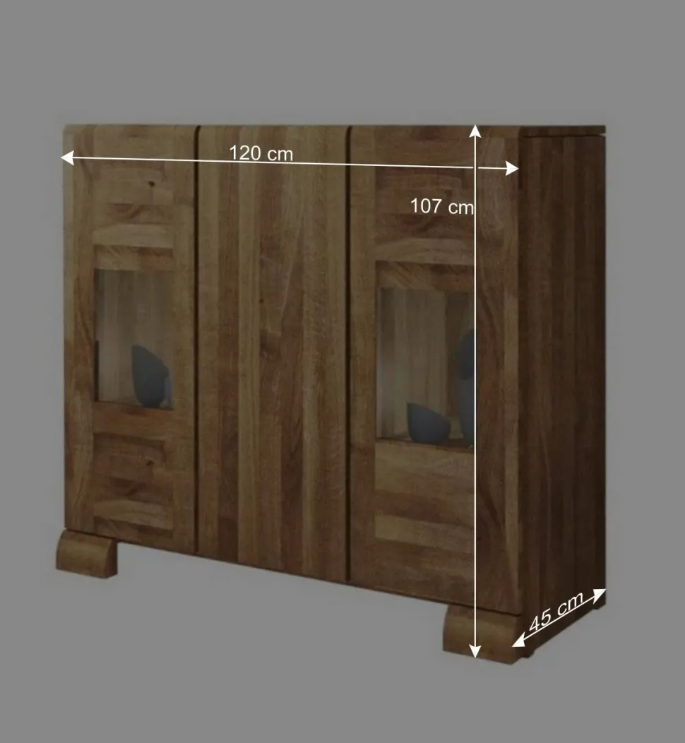 Sideboard Vaskov aus Wildeiche massiv geölt