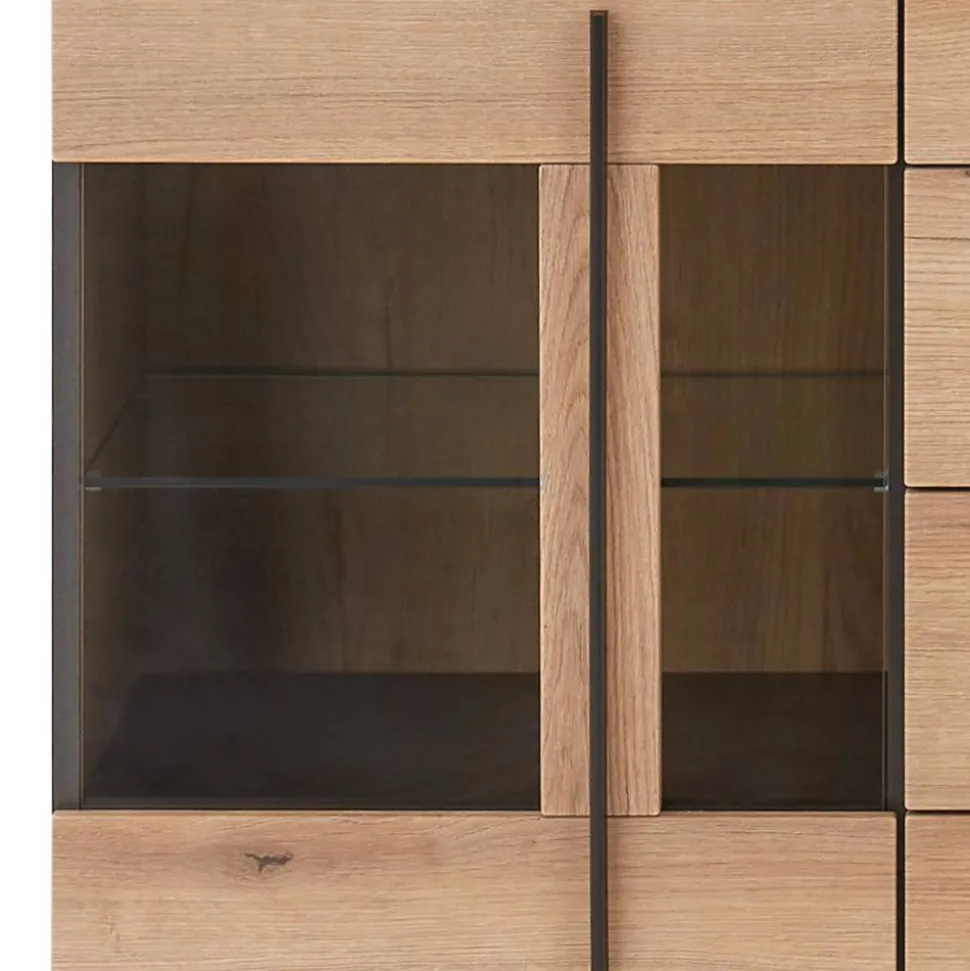Sideboard Vitrine in Eiche Dekor - Brocus