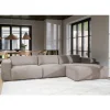4-Sitzer Eckcouch in Beige Stoff - Adamantia