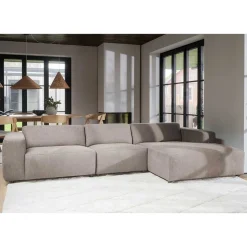 4-Sitzer Eckcouch in Beige Stoff - Adamantia