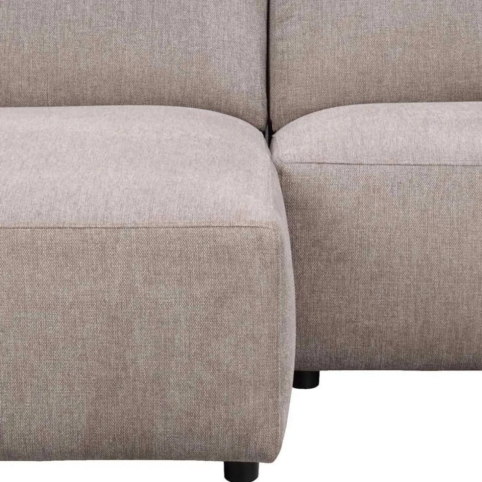 4-Sitzer Eckcouch in Beige Stoff - Adamantia