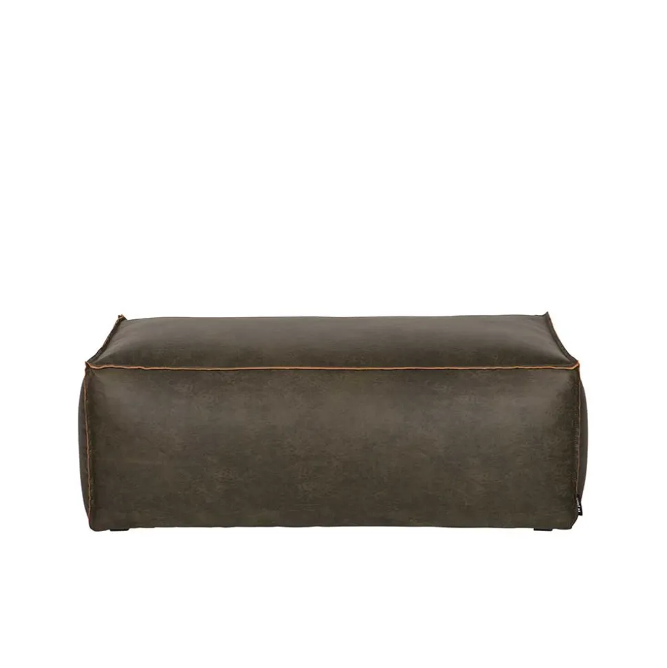 Sitzhocker Pouf Zoika in Oliv Grün