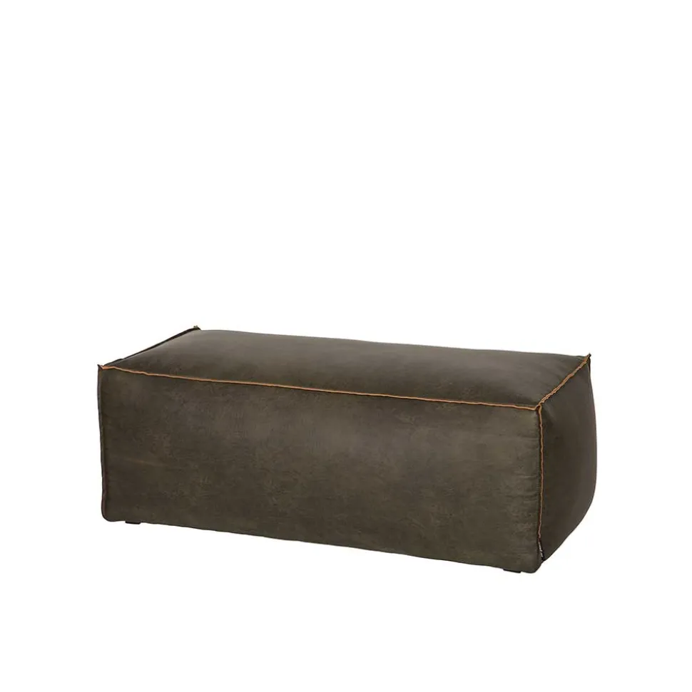 Sitzhocker Pouf Zoika in Oliv Grün
