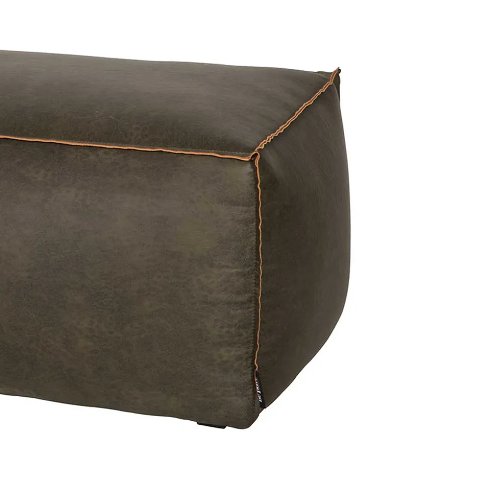 Sitzhocker Pouf Zoika in Oliv Grün