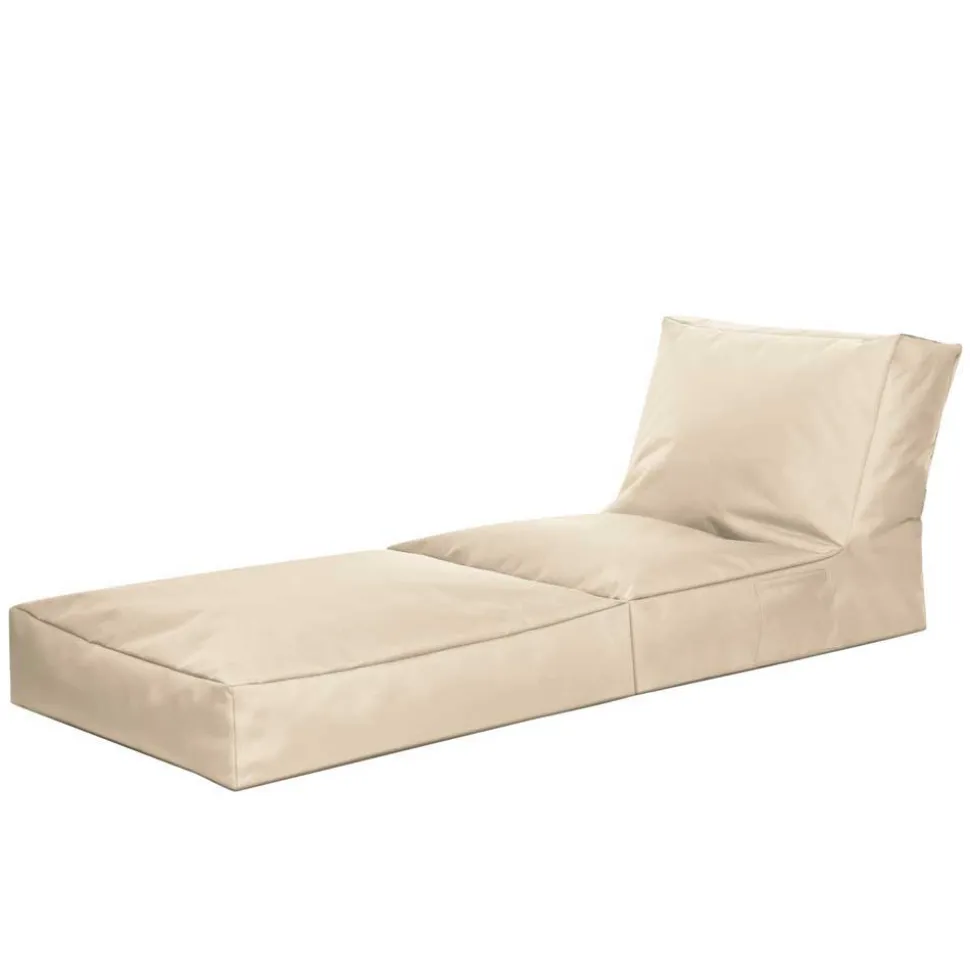Sitzsack Sessel ausklappbar in Beige - Zynla