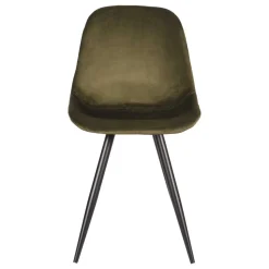 Skandi Design Esstischstuhl in Oliv Grün Samt - Kendo (2er Set)