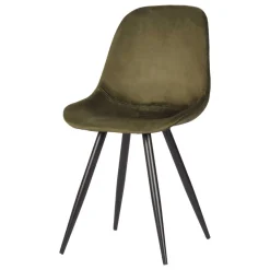 Skandi Design Esstischstuhl in Oliv Grün Samt - Kendo (2er Set)