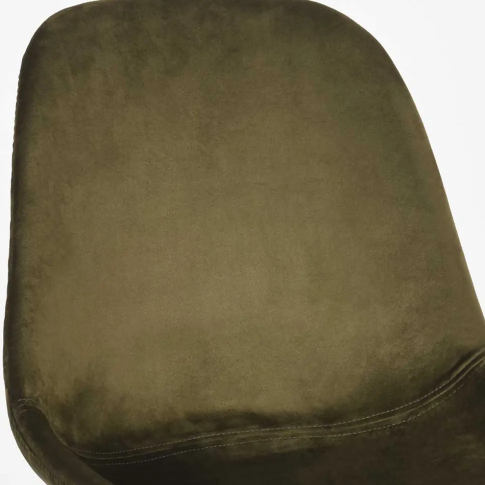 Skandi Design Esstischstuhl in Oliv Grün Samt - Kendo (2er Set)