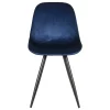Skandi Design Samtstuhl in Blau - Polar (2er Set)