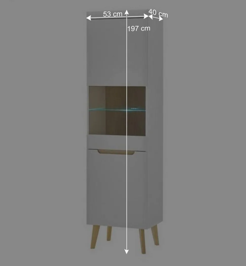 Skandi Designmöbel Wohnwand Set - Ginko (vierteilig)