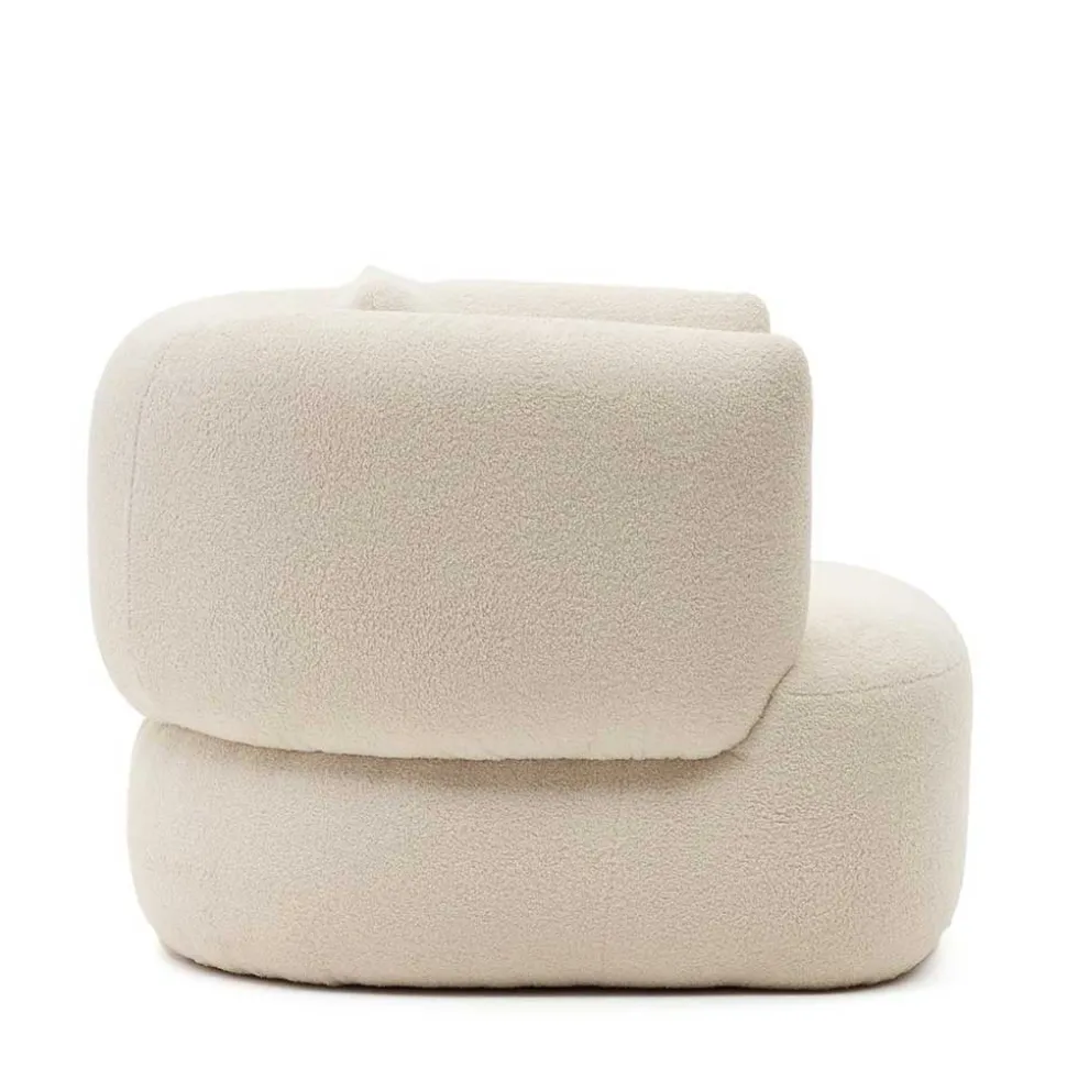 Skandi Designsessel in Offwhite Boucle - Limburg