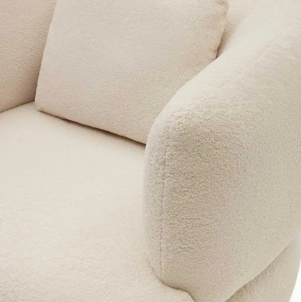 Skandi Designsessel in Offwhite Boucle - Limburg