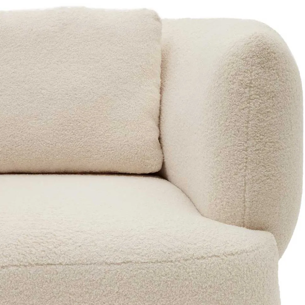 Skandi Designsessel in Offwhite Boucle - Limburg