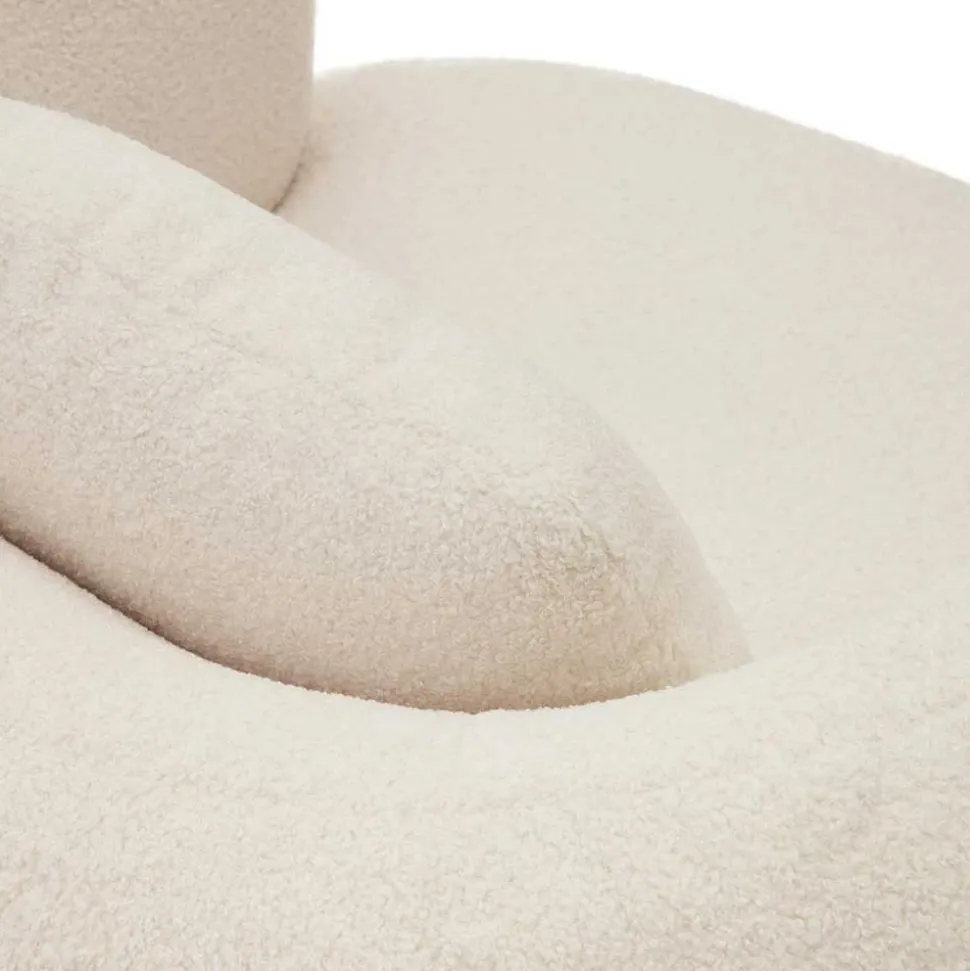 Skandi Designsessel in Offwhite Boucle - Limburg