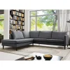 Skandi Ecksofa in Anthrazit mit Schwarz - Soltropa