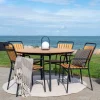 Skandi Garten-Essgruppe aus Teak - Farmer (fünfteilig)