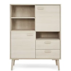 Skandi Highboard in Eiche Weiß - Lametla
