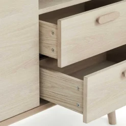 Skandi Highboard in Eiche Weiß - Lametla