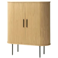 Skandi Highboard oval mit Schiebetüren - Teorina