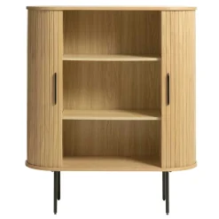 Skandi Highboard oval mit Schiebetüren - Teorina