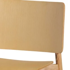 Skandi Holzstühle in Natur lackiert - Furcia (2er Set)