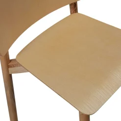 Skandi Holzstühle in Natur lackiert - Furcia (2er Set)