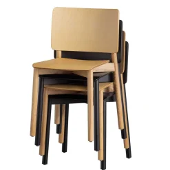 Skandi Holzstühle in Natur lackiert - Furcia (2er Set)