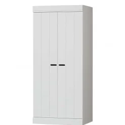 Skandi Kleiderschrank in Weiß - Mattressa I
