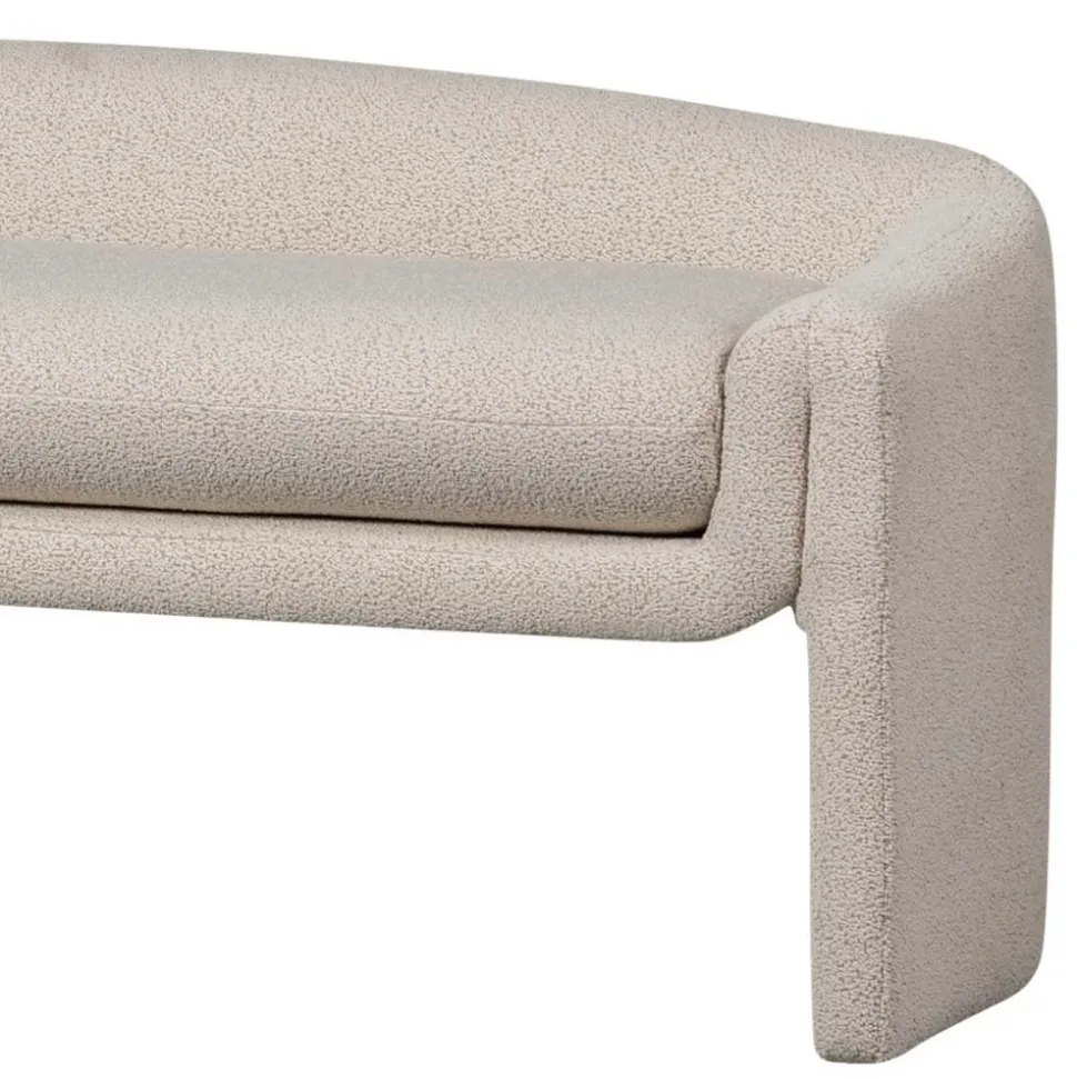 Skandi Polsterbank in Beige Strukturstoff - Greta