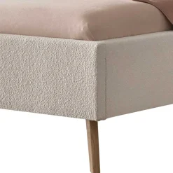 Skandi Polsterbett in Creme Boucle - Jandaria