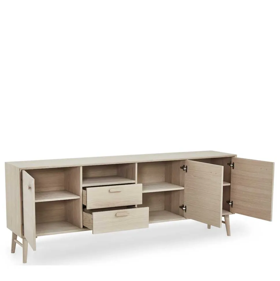 Skandi Sideboard in Eiche Weiß - Lametla