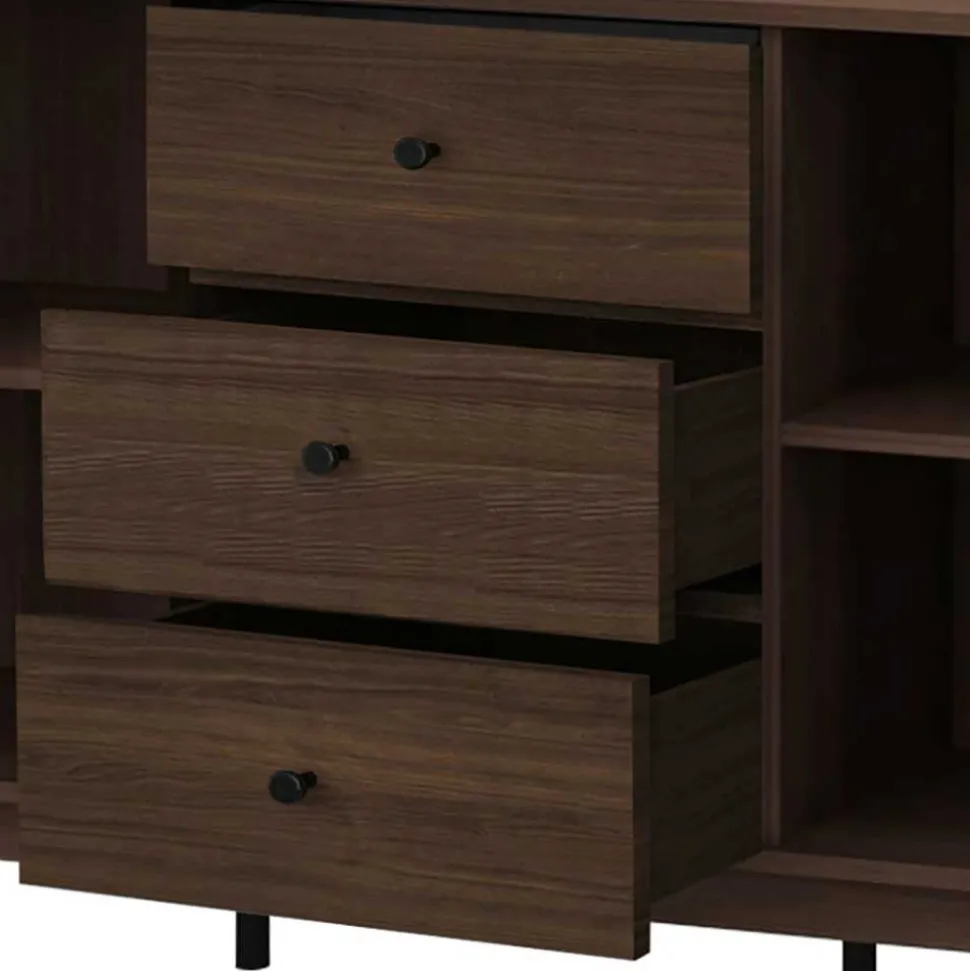 Skandi Sideboard in Walnuss Optik - Pastilla