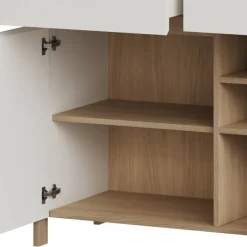 Skandi Sideboard in Weiß und Eiche Dekor - Ovidio
